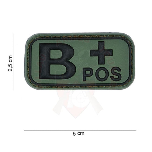 Patch Pvc 3D Bloodtype B Pos Od Patchs