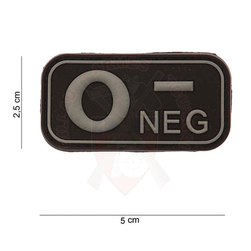 Patch Pvc 3D Bloodtype O Neg Noir & Blanc Patchs