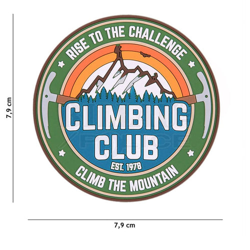 Patch Pvc 3D Climbing Club Full Color Patchs