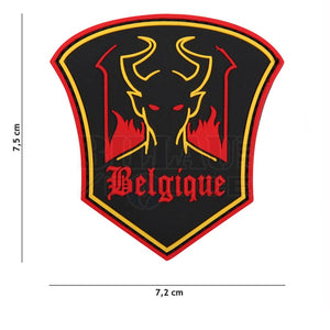 Patch Pvc 3D Diable Belgique Patchs