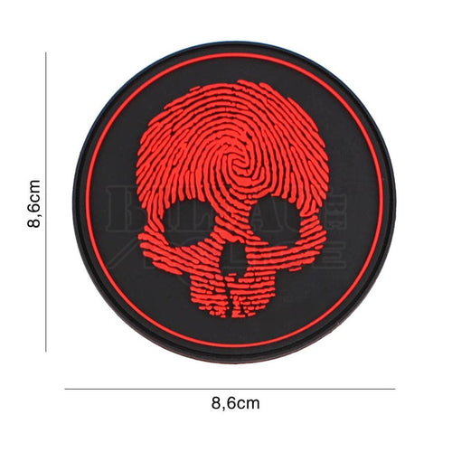 Patch Pvc 3D Fingerprint Red Patchs