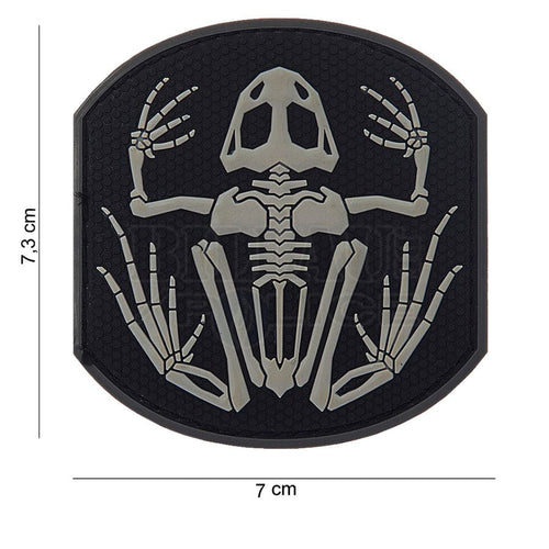 Patch Pvc 3D Frog Skeleton Noir & Blanc Patchs