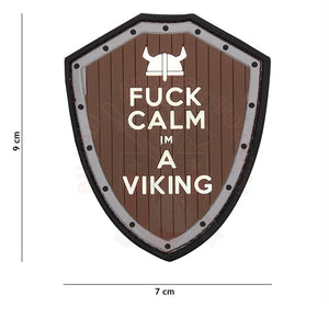 Patch Pvc 3D Fuck Calm Im A Viking Full Color Patchs