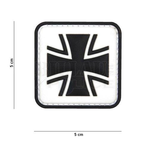 Patch Pvc 3D German Cross White Patchs