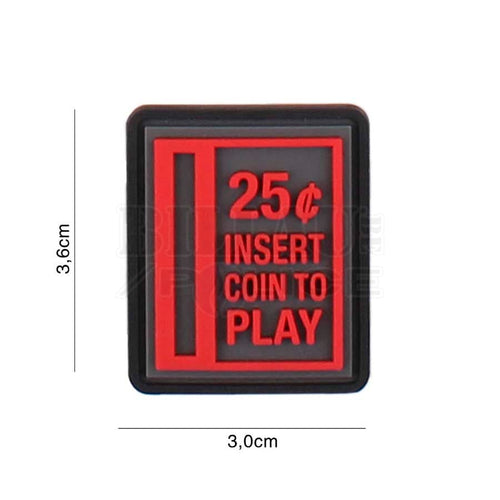 Patch Pvc 3D Insert Coin Red Patchs