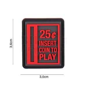 Patch Pvc 3D Insert Coin Red Patchs