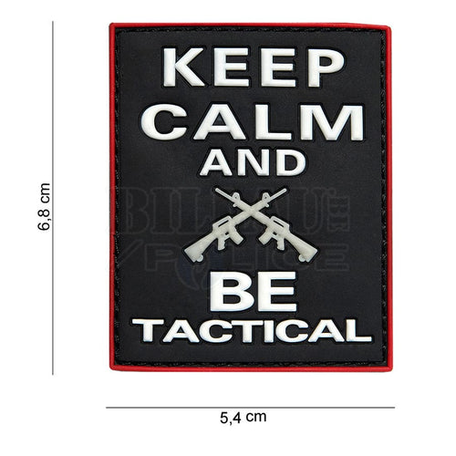 Patch Pvc 3D Keep Calm & Be Tactical Noir Blanc Patchs