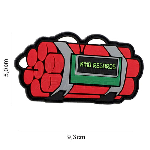 Patch Pvc 3D Kind Regards Red Patchs