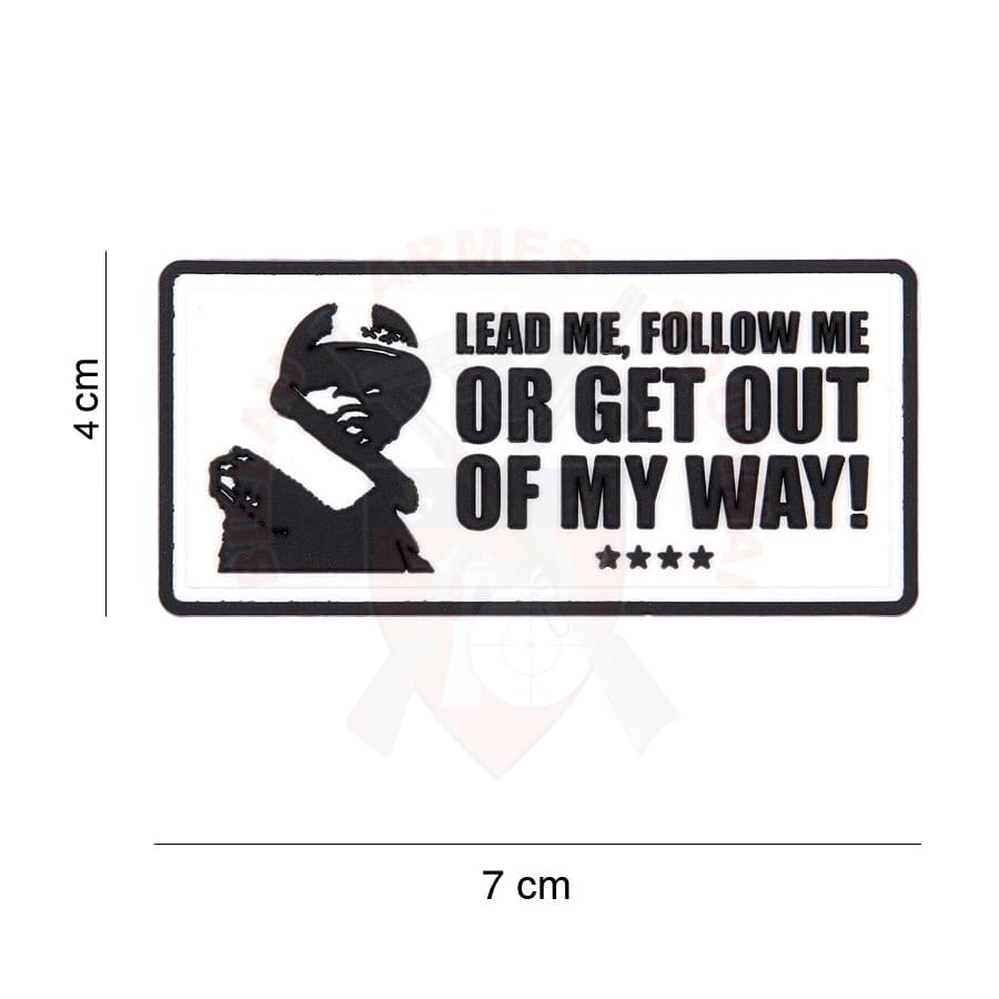 Patch Pvc 3D Lead Me Follow Noir & Blanc Patchs