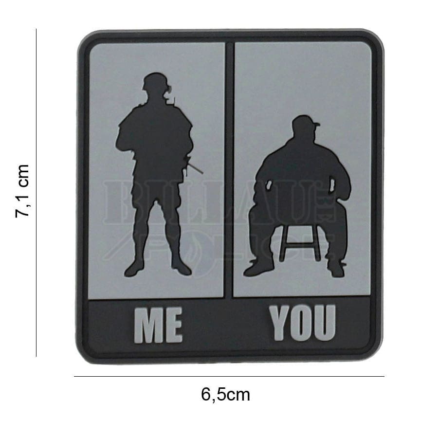 Patch Pvc 3D Me & You Gris Patchs