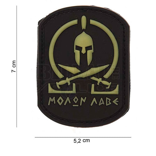 Patch Pvc 3D Molon Labe Spartan Phosphorescent Patchs