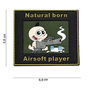 Patch Pvc 3D Natural Born Airsoft Player Patchs