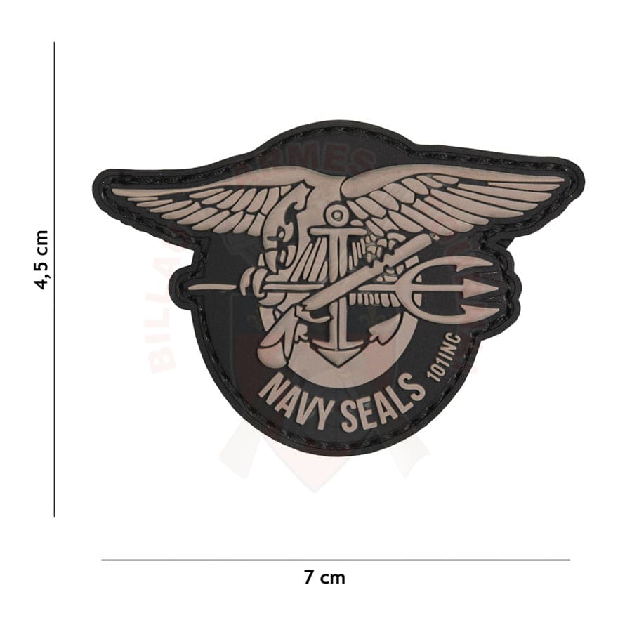 Patch Pvc 3D Navy Seals Gris Patchs