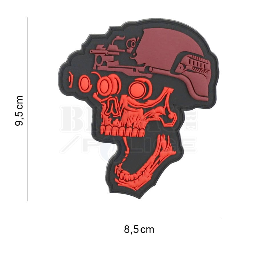 Patch Pvc 3D Nvg Skull Red Patchs