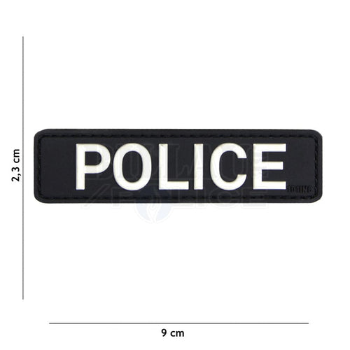 Patch Pvc 3D Police Noir & Blanc Patchs