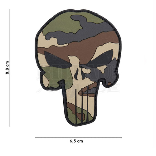 Patch Pvc 3D Punisher Camo Ce Fr Patchs