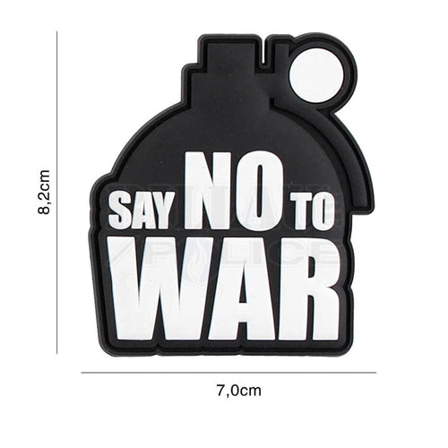 Patch Pvc 3D Say No To War Noir & Blanc Patchs