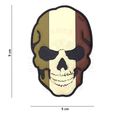 Patch Pvc 3D Skull Drapeau France Subdued Patchs