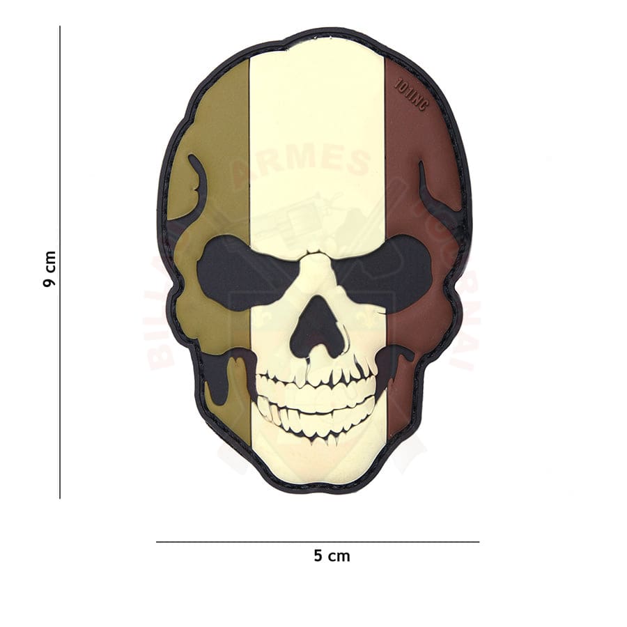 Patch Pvc 3D Skull Drapeau France Subdued Patchs