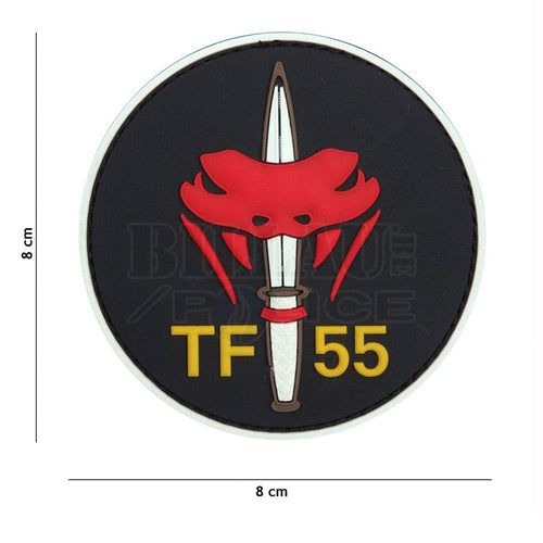 Patch Pvc 3D Tf-55 Noir & Rouge Patchs