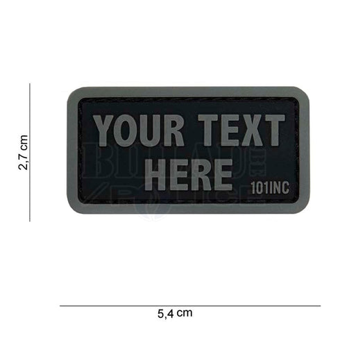 Patch Pvc 3D Your Text Here Noir & Blanc Patchs