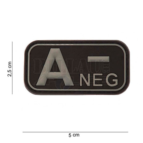 Patch Pvc Bloodtype A Neg Noir & Blanc Patchs