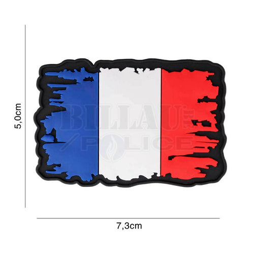 Patch Pvc Drapeau France Vintage Full Color Patchs