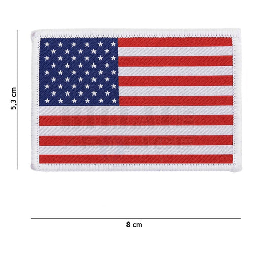 Patch Wooven Drapeau Usa Full Color Patchs