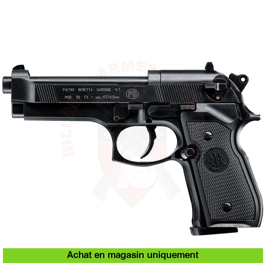 Pistolet À Plombs Co2 Beretta 92 Noir 4.5Mm Armes De Poing