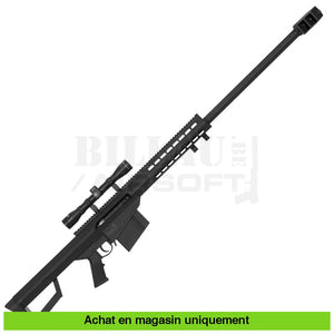 Sniper Airsoft Spring Lancer Tactical Lt-20 M82 Noir + Lunette 4X40 # Lr3051 Répliques De Snipers