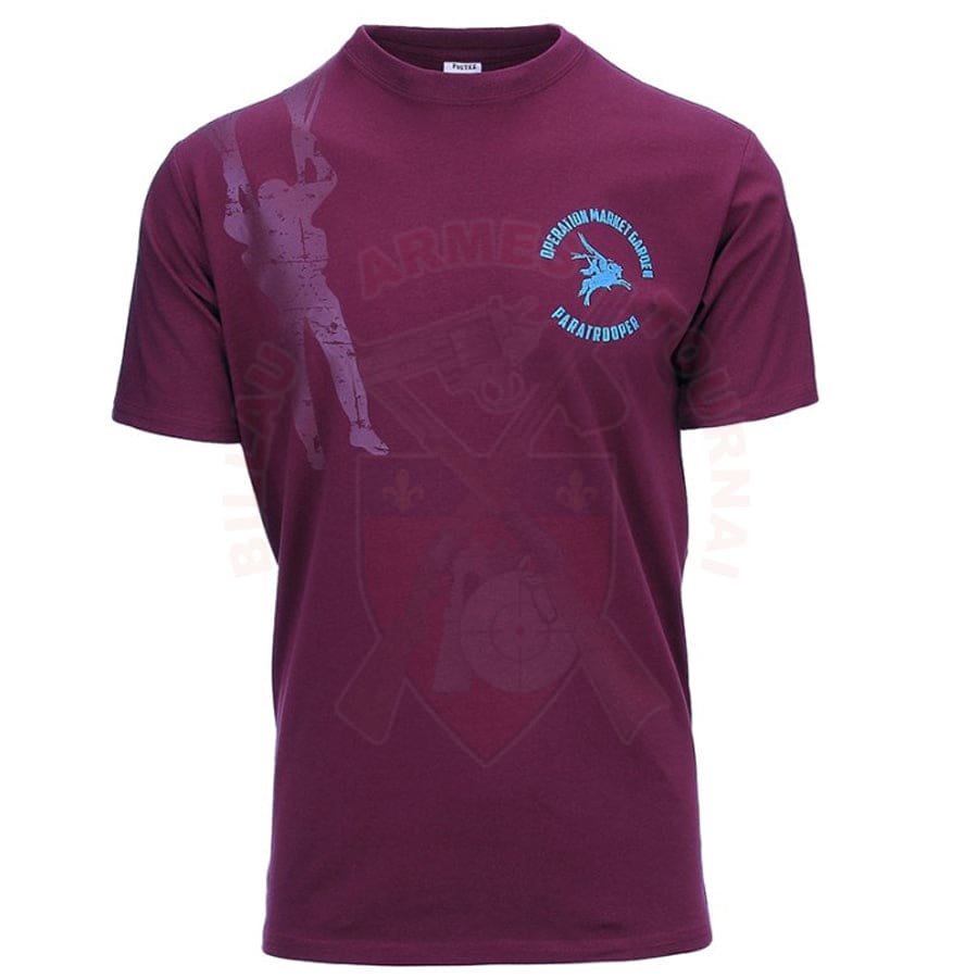 T-Shirt Operation Market Garden Paratrooper Maroon T-Shirts